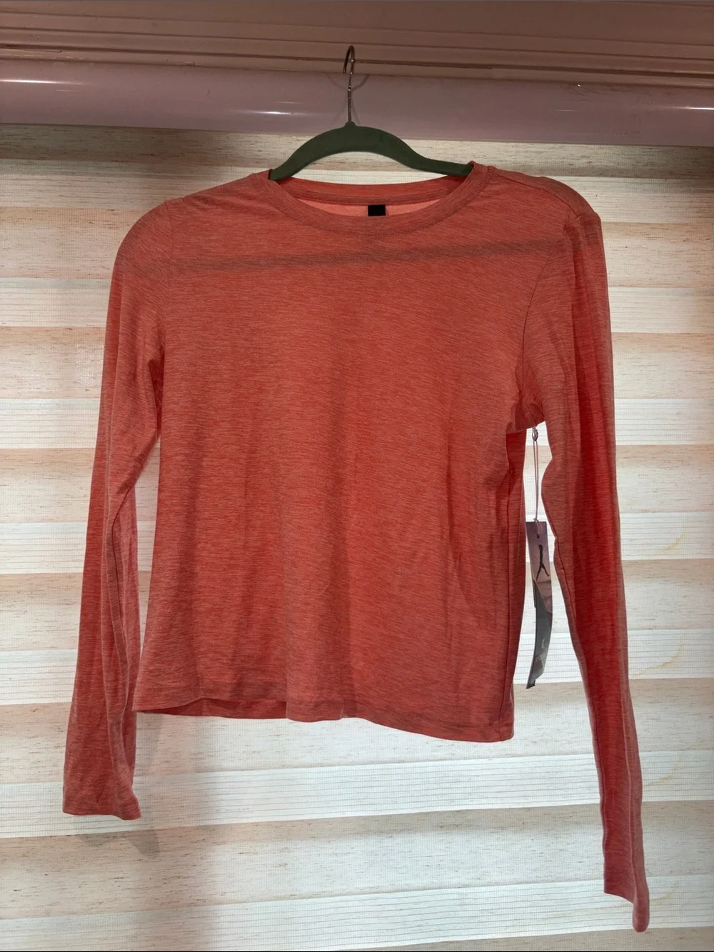 Kyodan Women's Long Sleeve Crewneck Top in Coral
